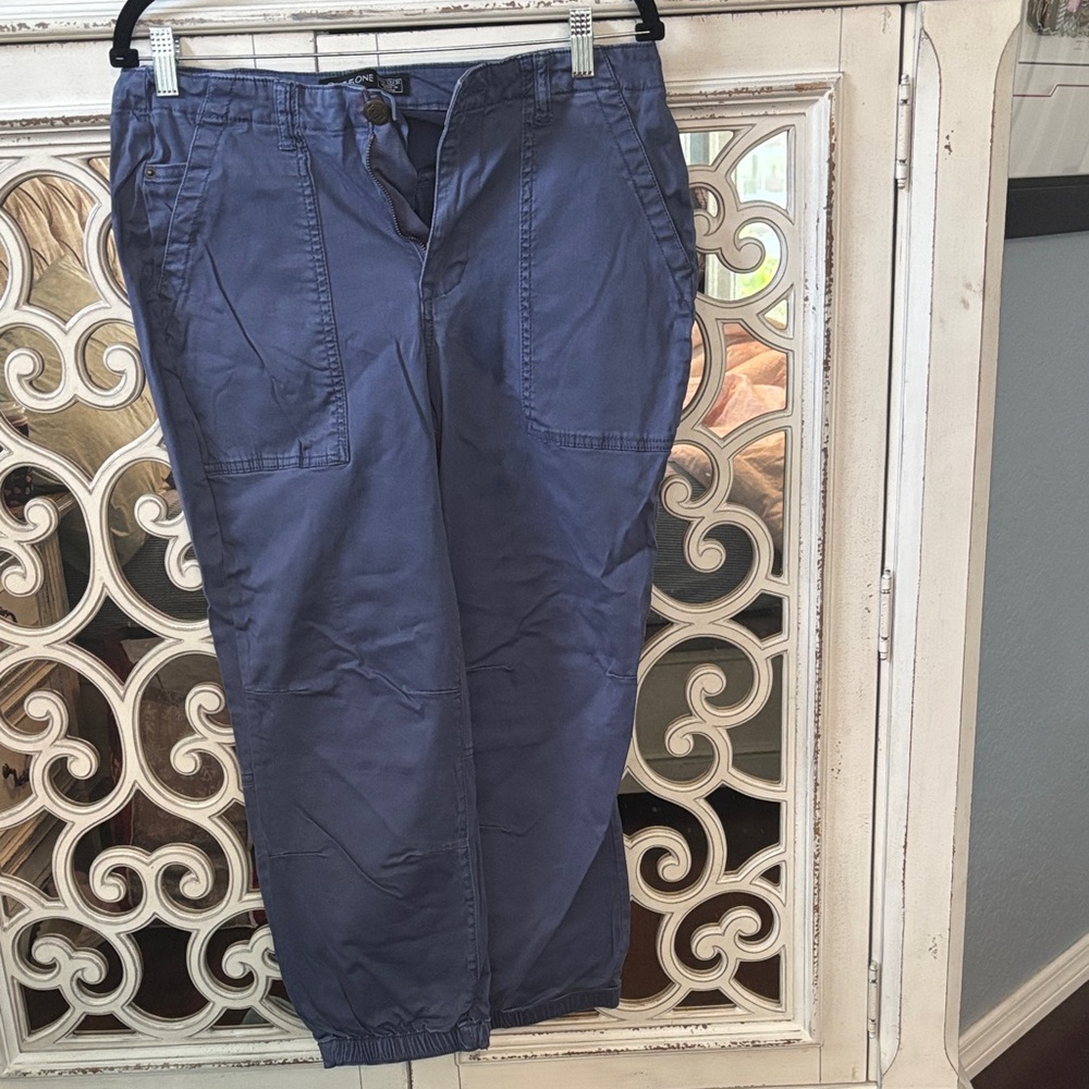 Womens Blue Casual Pants